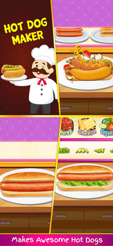  Hot Dog Burger Pizza Cooking图1