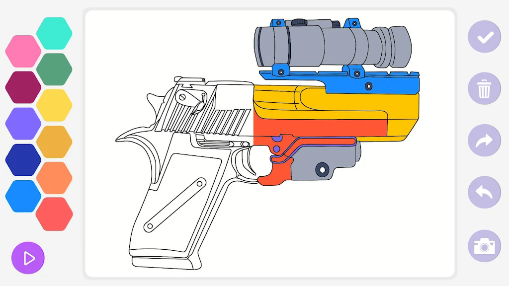 武器与枪支填色书游戏图1