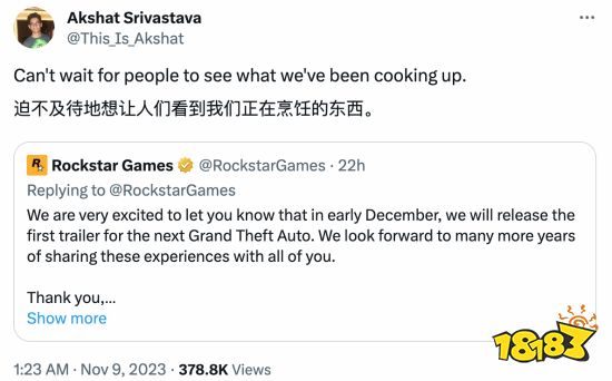 终于解禁!R星员工纷纷转发《GTA6》官宣推文