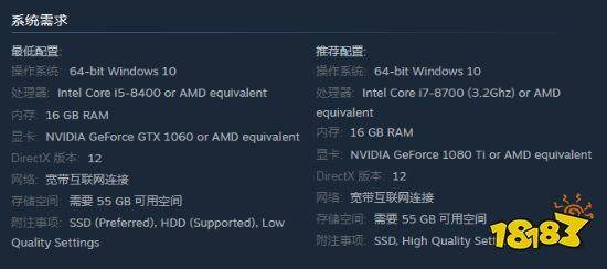 《浩劫前夕》配置公布：最低GTX1060 游戏大小55GB