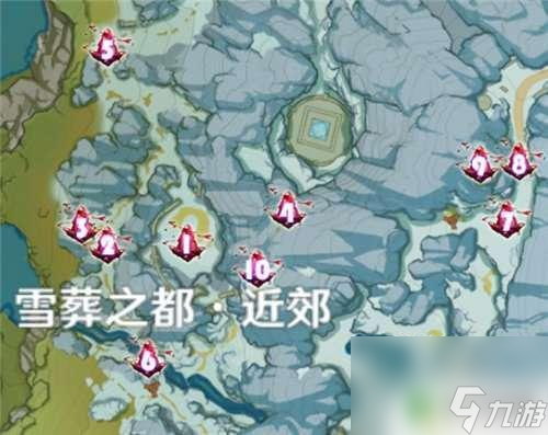 原神寒天之钉哪些地方有绯红玉髓 原神绯红玉髓位置图解