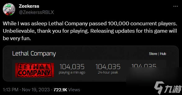 多人合作受追捧 恐怖探索《Lethal Company》Steam峰值破10万