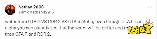 《GTA6》早期水面效果对比前作：观感提升?