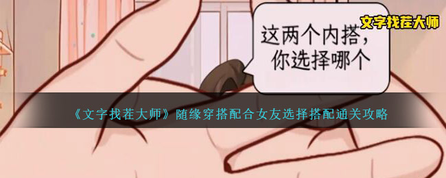 《文字找茬大师》随缘穿搭配合女友选择搭配通关攻略