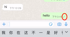 whatsapp一个勾和两个勾的区别