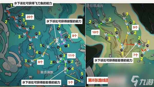 《原神》4.3版本原海异种密集点速刷路线