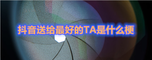 抖音送给最好的TA是什么梗 送给最好的TA含义及出处