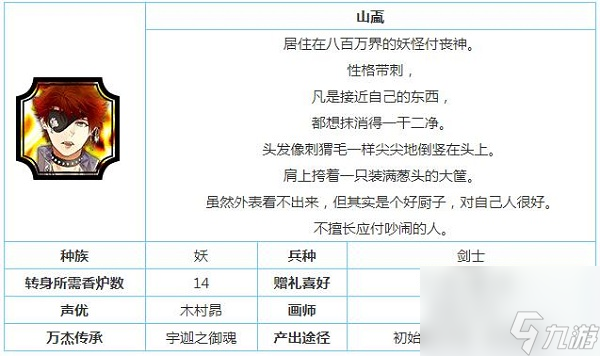 一血万杰山颪技能属性介绍