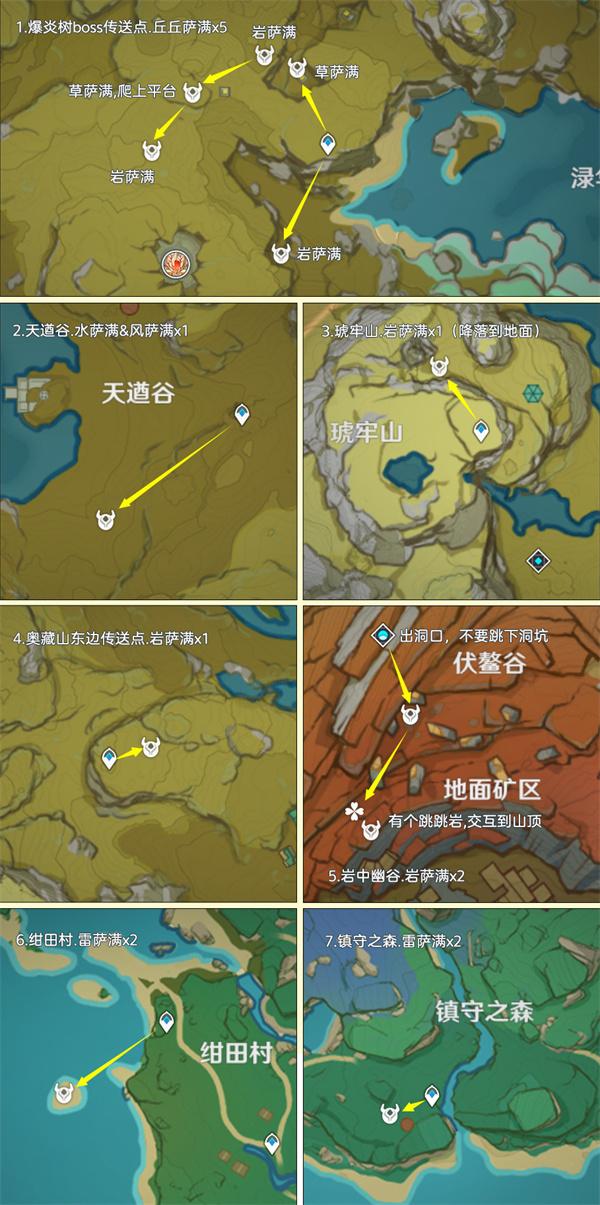 原神4.3丘丘萨满都在哪-禁咒绘卷快速收集路线图六