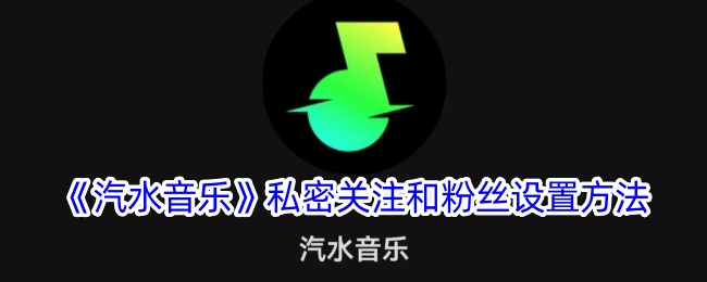 《汽水音乐》私密关注和粉丝设置方法