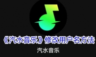 《汽水音乐》修改用户名方法 