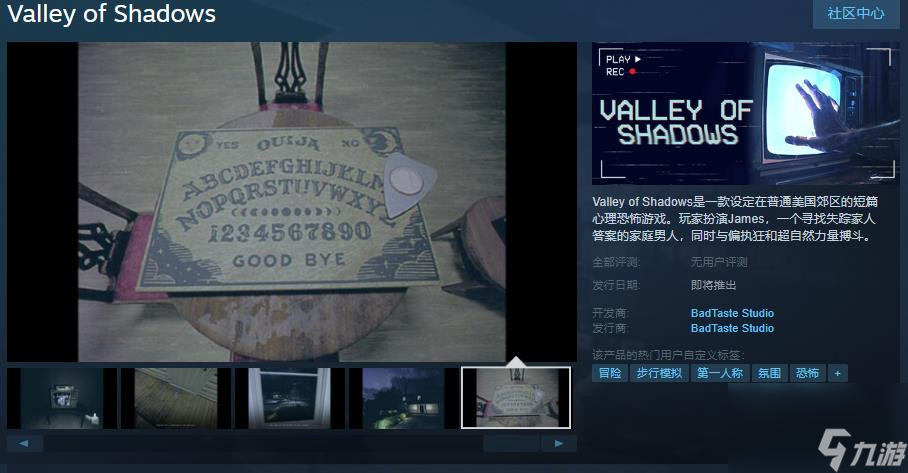 短篇心理恐怖游戏《Valley of Shadows》Steam页面上线 暂不支持简体中文