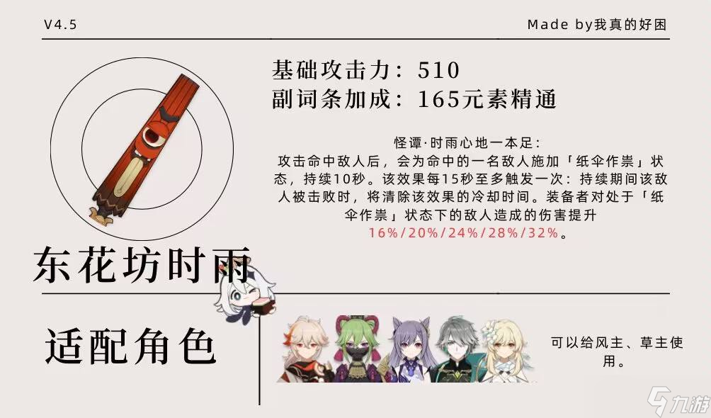 【原神】14把绝版活动武器一图看懂（新增魔法棒）