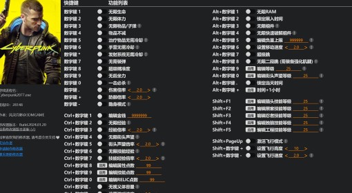 《赛博朋克2077》风灵月影修改器下载分享