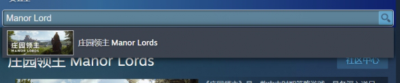 庄园领主Steam搜索教程