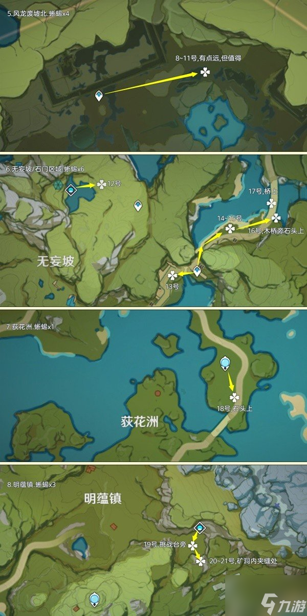 原神蜥蜴尾巴采集地点 原神蜥蜴尾巴采集路线