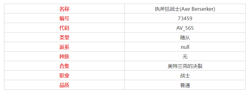 《炉石传说》执斧狂战士属性介绍