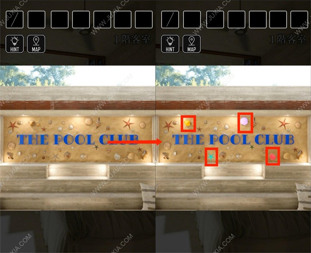 逃脱游戏泳池俱乐部通关攻略 大门钥匙在哪