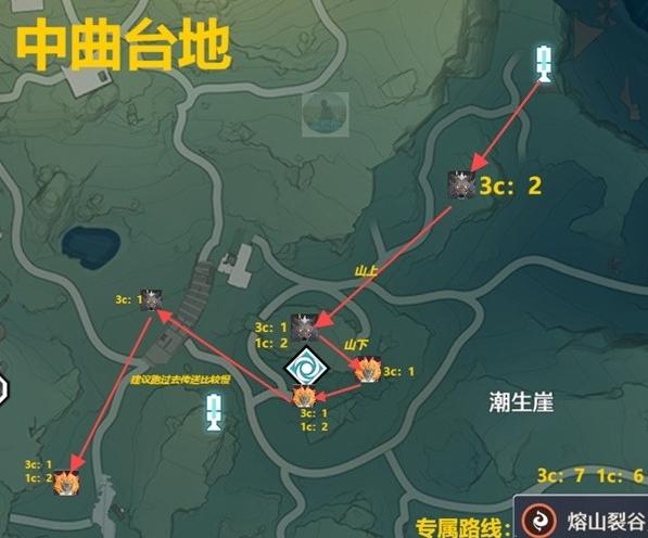 鸣潮热熔速刷路线分享图2