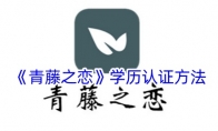 《青藤之恋》学历认证方法 