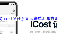 《icost记账》显示账单汇总方法