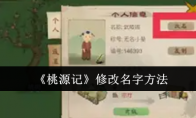 《桃源记》修改名字方法