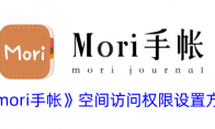 《mori手帐》空间访问权限设置方法