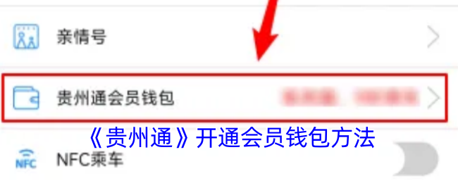 《贵州通》开通会员钱包方法