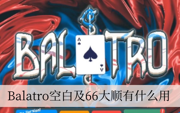 Balatro空白及66大顺有什么用 