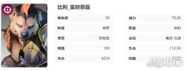 星际52区比利怎么样 角色技能属性详解