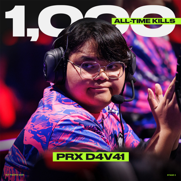 PRX.d4v41达成生涯1000杀里程碑！