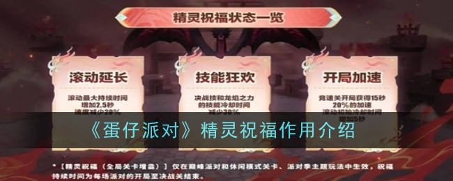 蛋仔派对精灵祝福作用是什么-蛋仔派对精灵祝福作用介绍