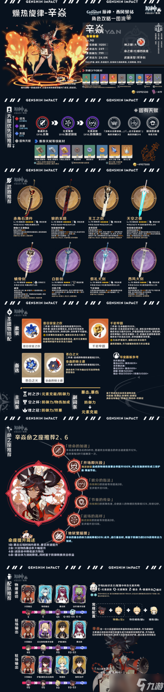 原神V4.4角色攻略辛焱一图流角色解析攻略 