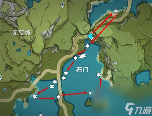 原神马尾在哪采集多马尾快速采集路线图 