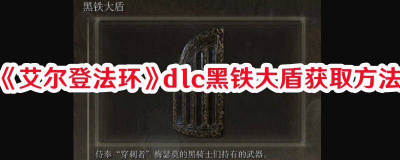 《艾尔登法环》dlc黑铁大盾获取方法 